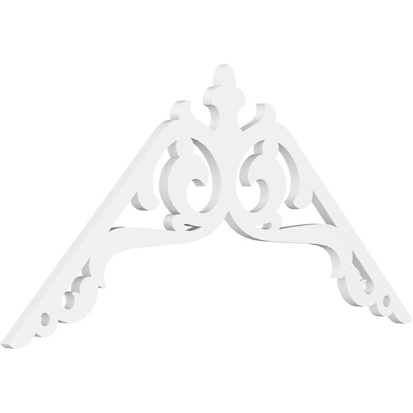 Ekena Millwork Pitch Amber Architectural Grade PVC Gable Pediment, 48"W x 24"H x 1"P (12/12) GPP048X024X100AMB - main